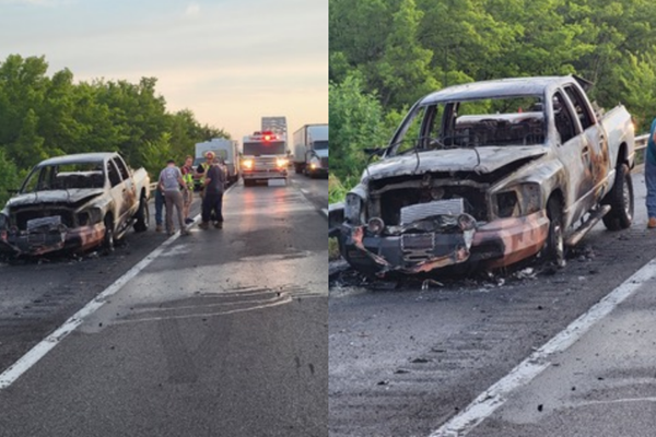 I-24 back open coming into Kentucky after pickup fire
