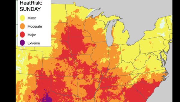 Heat wave moves in next week, all the way to July 4th 