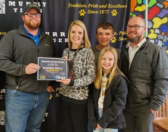 Murray's Perry named December Teacher of the Month