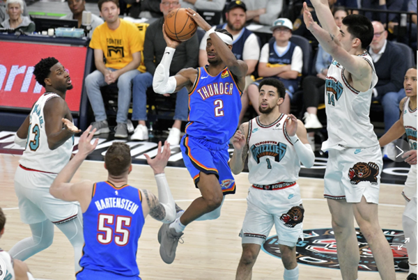Thunder rally from 29 down after Morant leaves with injury, win 114-108