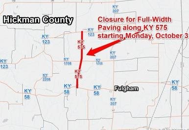 Hickman County paving project Monday