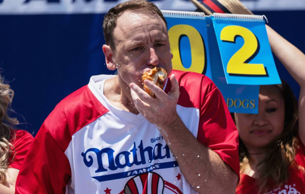 Joey Chestnutt will defend hot dog title while on probation for battery