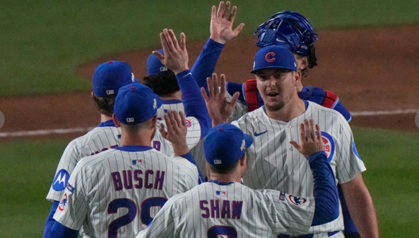 Cub score in 1st inning, hang on for 4-3 win to stay alive against Brewers