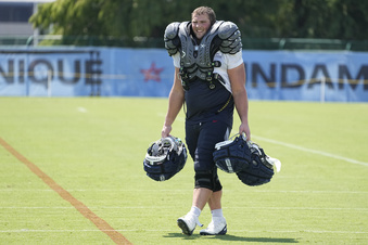 Tennessee Titans' revamped offensive line is a work in progress in training camp