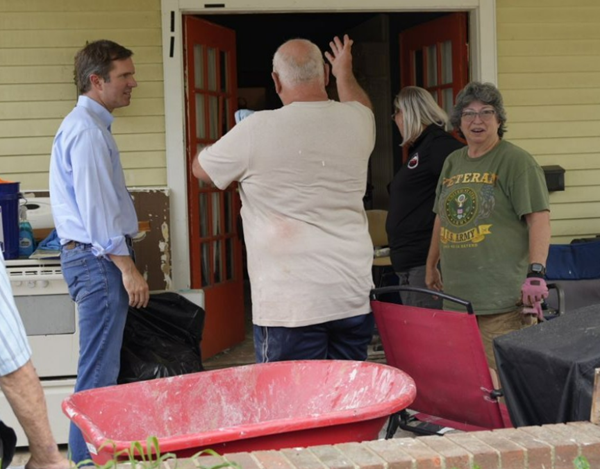 Beshear tours Mayfield flood damage, also visits Murray State