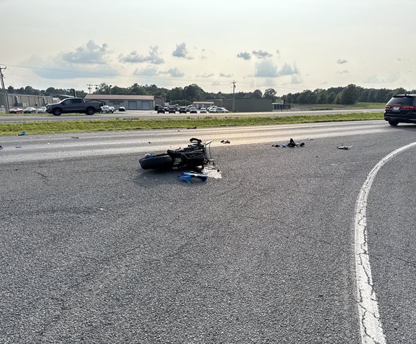 Motorcycle accident in Graves County sends rider to the hospital