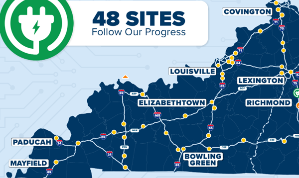 Paducah added to list of state's future EV charging network