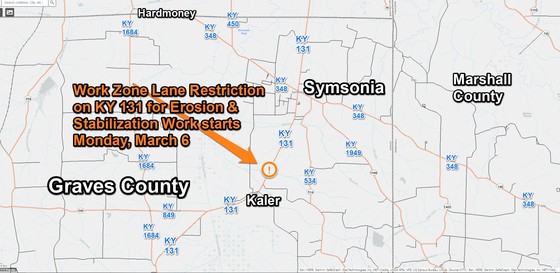 Erosion control work begins Monday on KY 131 near Symsonia