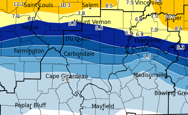 Ice totals up to 3/4 inch in southern Illinois, Crittenden County