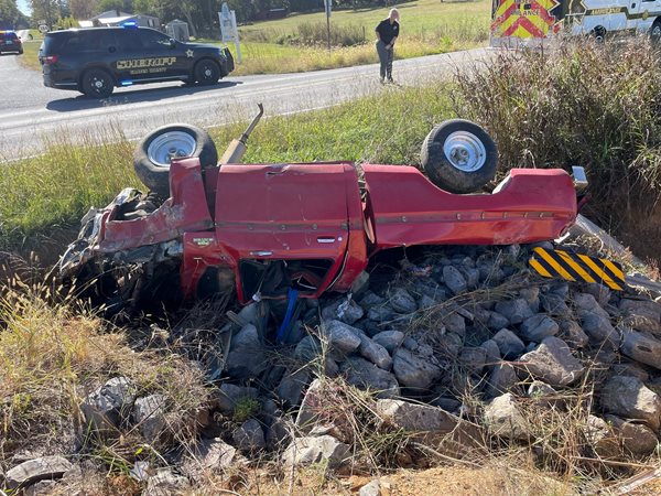 Wingo man airlifted after rollover crash