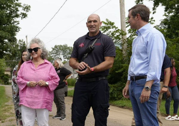 Beshear tours Mayfield flood damage, also visits Murray State