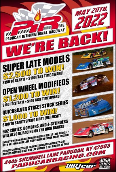 Racing returns to Paducah International Raceway May 20