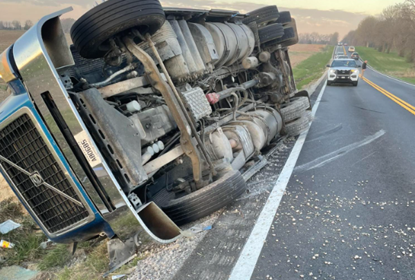 US 60 back open in Ballard County after overturned semi and spilled cargo