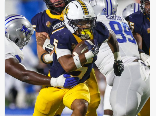 Racers fall at MTSU 38-14 in storm-shortened contest