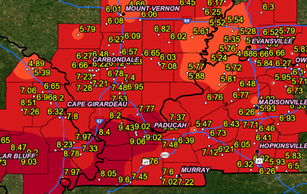 January was Paducah's 4th-wettest ever