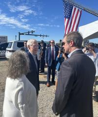 Beshear, McConnell attend Mayfield city hall/police department groundbreaking 