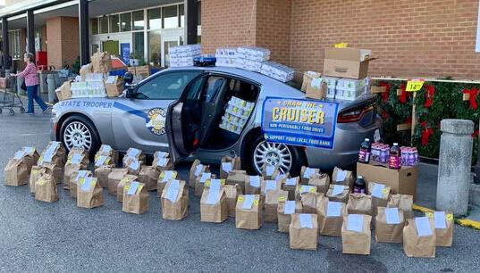 State troopers' "Cram the Cruiser" event underway