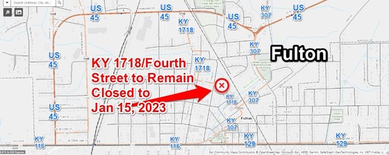 Road closure in Fulton extended to January