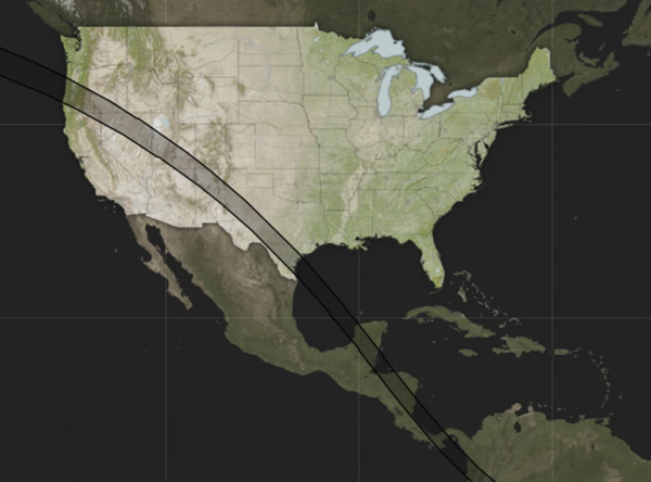 Partial eclipse dimmed locally by clouds 