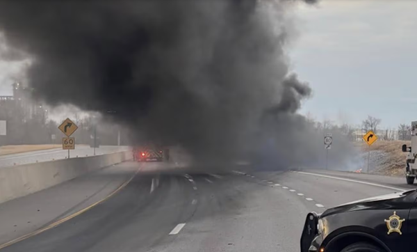 Semi crash, fire restricting I-69 at Mayfield