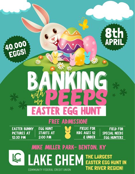 Easter egg hunt at Mike Miller Park April 8
