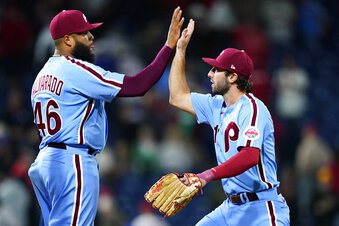 Suárez, Eflin, Alvarado help Phillies shut out Braves