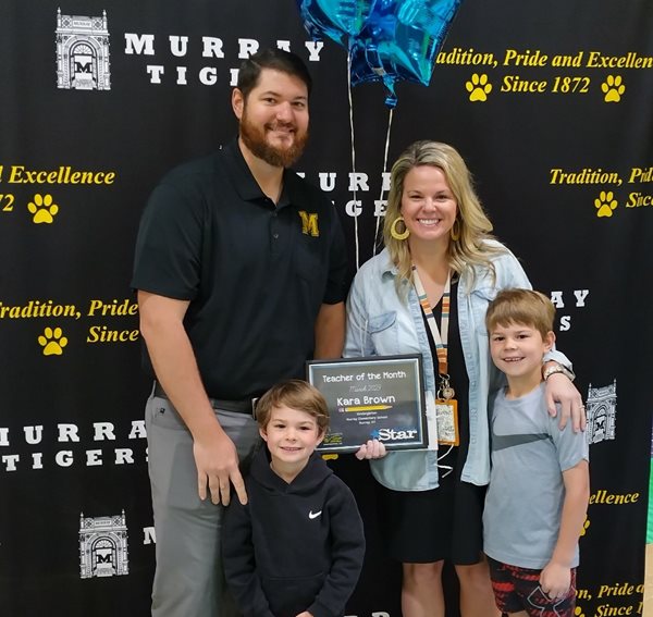 Murray Elementary’s Brown named Teacher of the Month