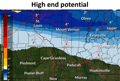 Winter weather advisory; 1 to 3 inches north of Carbondale