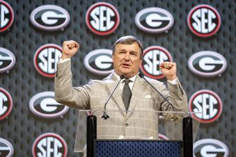 Georgia favored to win SEC football title; Kentucky picked 11th