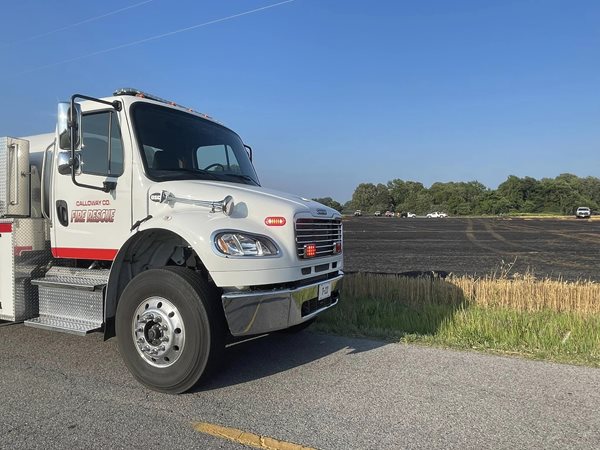 Calloway firefighters battle weekend field fire