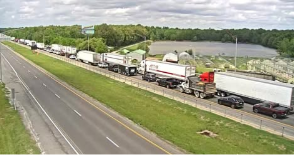 I-24 closed for 3 hours at Ohio River work zone by 4-vehicle crash