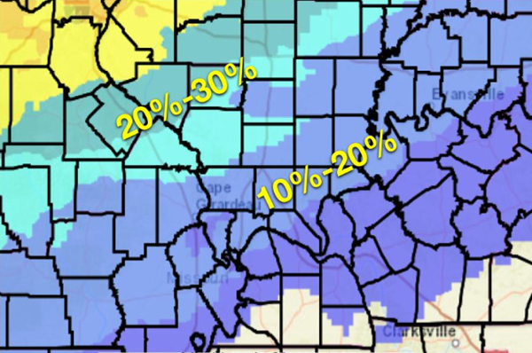 Two winter weather episodes expected here next week