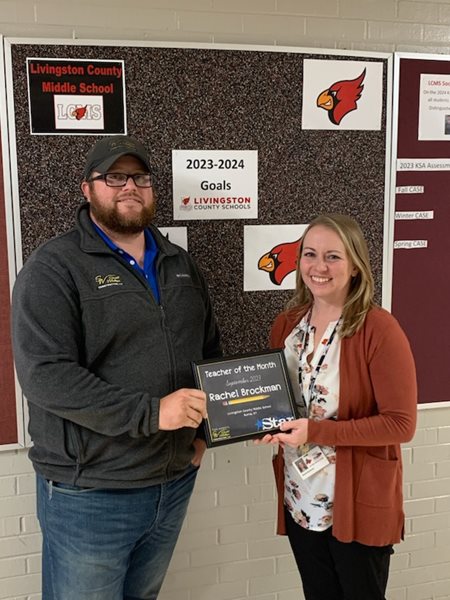 Livingston County's Brockman Named Teacher of the Month