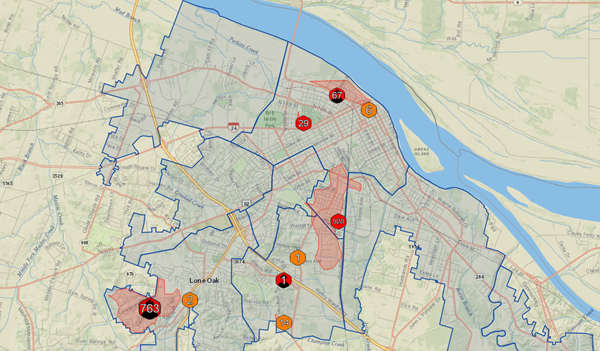 McCracken County hit hardest by power outages