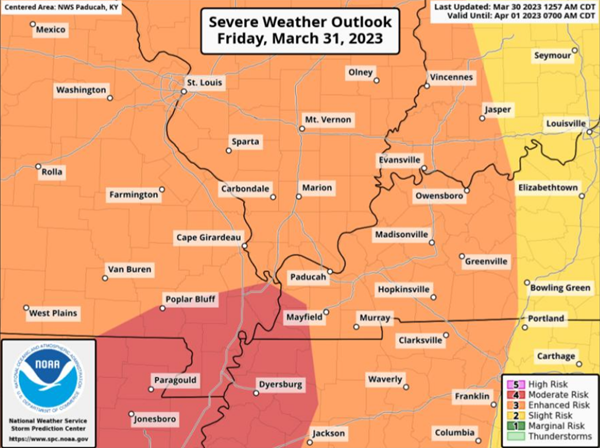 Severe storms Friday could include tornadoes