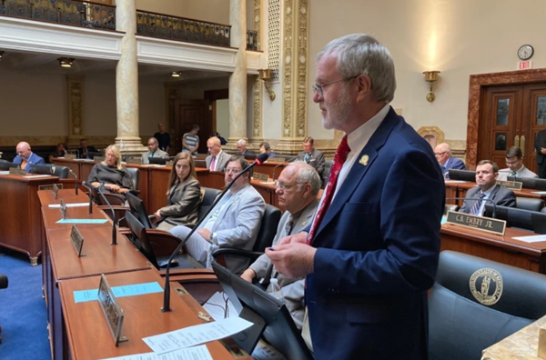 Kentucky lawmaker recovering after driving lawn mower into empty swimming pool